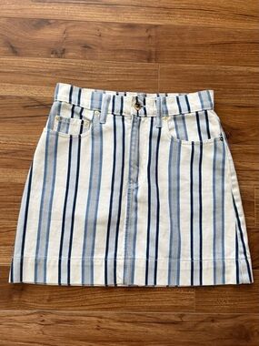 Nobody Denim Piper Skirt - High Rise Striped A-Line Mini - Size 25 (NWOT)